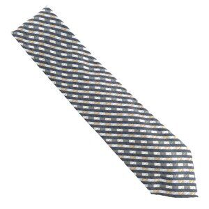 Superior Uniform Group Men Necktie Geometric Polyester Black Multi 60x4 - NWOT